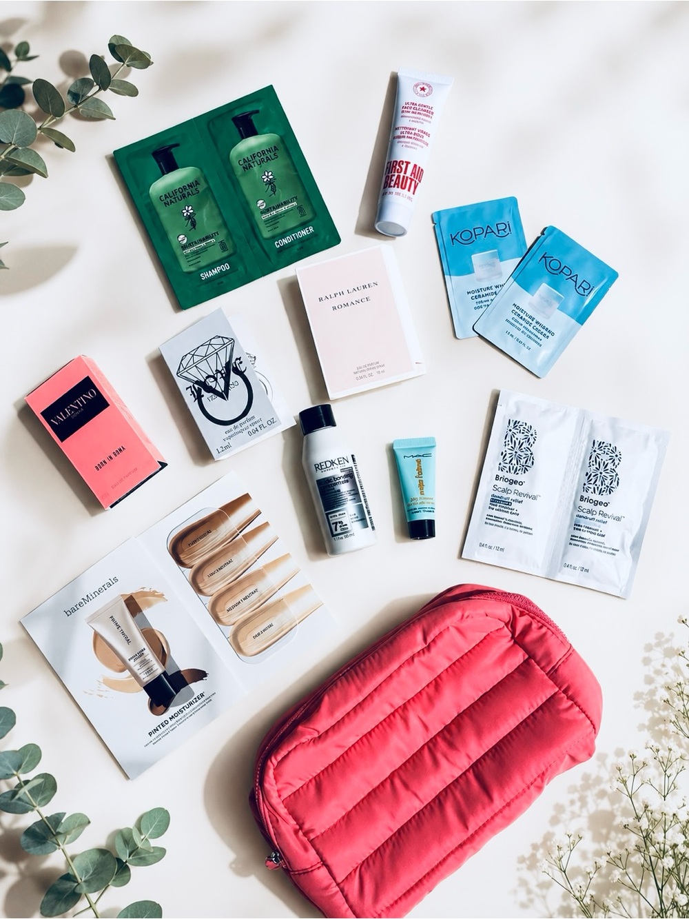 Beauty Self Care Pampering Sample Bundle + Pink Quilted Cosmetic Bag 💄✨ NWT